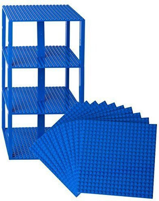 

Strictly Briks Premium Blue Stackable Base Plates 10 Pack 6" X 6"(Blue)