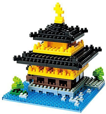 

kawad A Nbh011 Nano Building Set Kinkakuji Japanese Temple(Multicolor)
