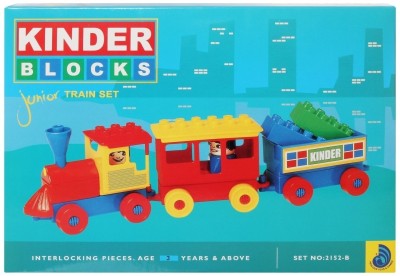 kinder blocks train set