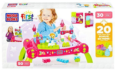 

Mega Bloks First Builders Play 'N Go Fairytale Table Set(Multicolor)