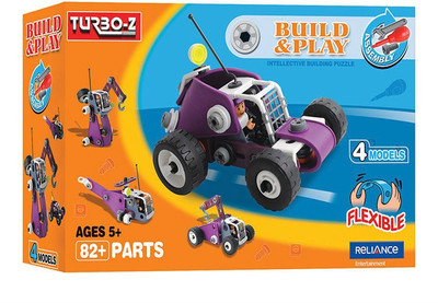 

TurboZ Build N Play cars (82 parts)(Multicolor)