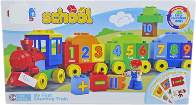 

Babysid Collections My First Counting Train Blocks 45 Pcs(Multicolor)