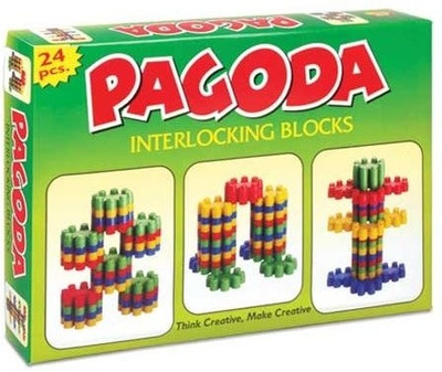 Giftoscope Pagoda Interlocking Blocks Game(Multicolor)