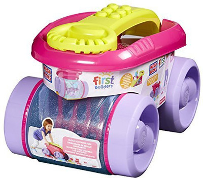 

Mega Bloks First Builders Scooping Wagon Building Setpink(Multicolor)