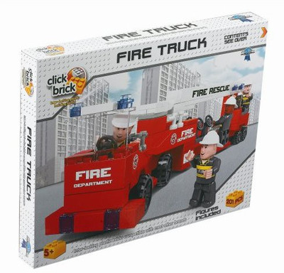 

Click Bricks 5517727 Fire Truck Set201Pieces(Red)