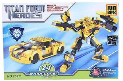 

Fun Blox 2 in 1 Windrunner Block Set - 244 Pieces(Multicolor)