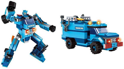 

Fun Blox 2 in 1 Transformer Block Set 201pcs(Multicolor)