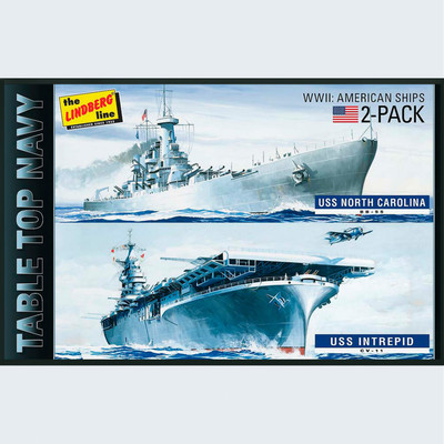 

Lindberg USA 1/1200 Scale 2 Pack Table Top Navy ShipsPlastic Model Kit(Multicolor)