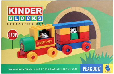 Peacock KINDER BLOCKS LOCOMOTIVE SET(Multicolor) available at flipkart for Rs.249