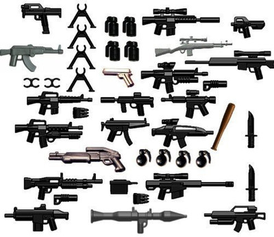 

BrickArms Custom 42 Piece Set 2.5" Scale Weapons Pack(Multicolor)