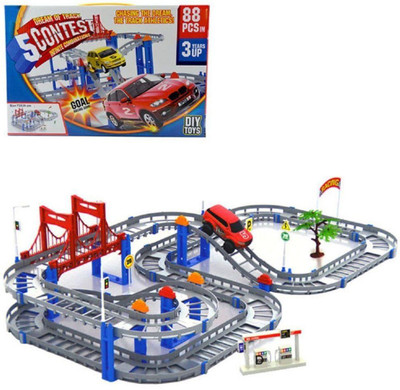 

Powerpak HengJian DIY Electric Car Racing Track 88pc Building Blocks 95-2(Multicolor)
