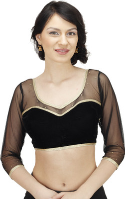 

Paavni Creations V-Neck Women's Stitched Blouse, Black