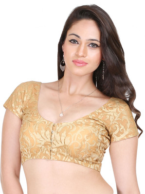 

Sreevarus Round Neck Women's Stitched Blouse, Gold
