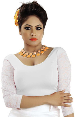 

Abhi Round Neck Women's Stitched Blouse, White