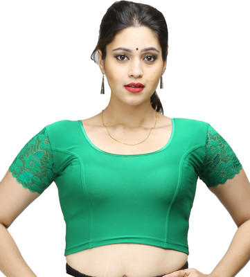 

Sreevarus Round Neck Women's Stitched Blouse, Green