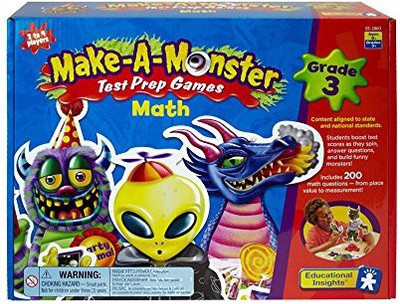 

Educational Insights Makeamonster Math Test Prep Grade 3 Board Game