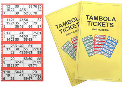 Tambola-Bingo Supermarket Tickets-Red Border Board Game