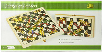 

CHH Games Folding Wooden Snakes And Ladders Board Game