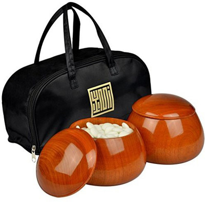 

Yellow Mountain Imports Yunzi Double Go Convex Stones And Jujube Bowls 88Mm Board Game