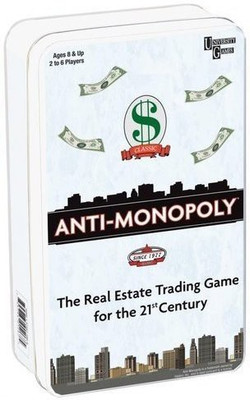 

University Games Antimonopoly Travel Tin Board Game