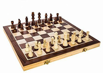 

203 Brands High Quality 15" Classic Folding Wooden Chess Set Board Game