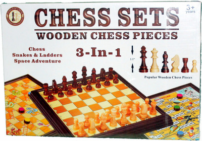 

Mamaboo 3 in 1 Wooden Chess Sets Board Game