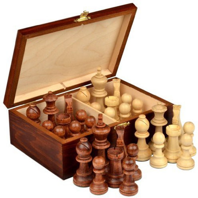 

Wegiel Staunton No 7 Tournament Chess Pieces In Wooden Box Board Game