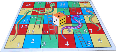 

Atpata Funky 6x6 Ft Mat Snakes&Ladders & Dice 5inch Board Game
