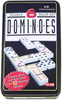 

Kiditos Double 6 Color Dot 28 Dominoes Board Game