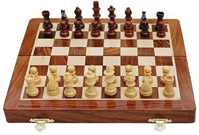 

SouvNear Chess Set Magnetic Folding Chess With Travel Bag Fine Wood Board Game
