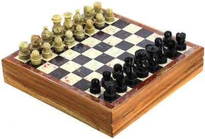 

Nakkashee Handmade Soft Marble Chess 10 inch Board Game