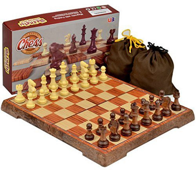 

Yellow Mountain Imports Full Sized Large Magnetic Chess Set 106" X 925" Board Game