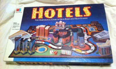 

Milton Bradley Hotels Dimensional Of High Rises And High Stakes Board Game