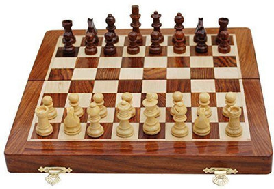 

StarZebra Chess Set Wooden Magnetic Travel Chess Set 10" Inch Board Game