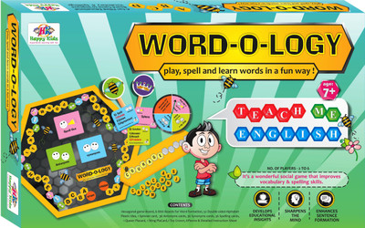 

Jaibros WORD-O-LOGY spell and learn Puzzle Board Game