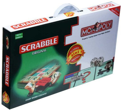 

Mithark 2 In 1 Scrabble & Monopoly For 2 - 4 Players Board Game
