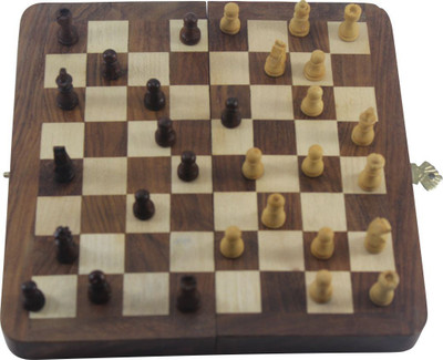 

Enigmatic Woodworks Magnetic Wooden Chess Board Game