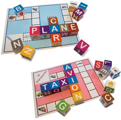 

Ingenio Bilingual Crossword Blocks Board Game