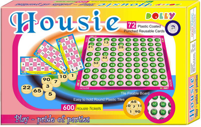 

Dolly Housie with 72 Reusable Punched Cards Board Game