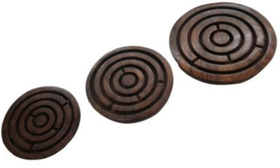 

Onlineshoppee Wooden Hand Made Chakri Game Board Game