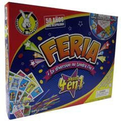 

University Games Feria 4 In 1 Board Game