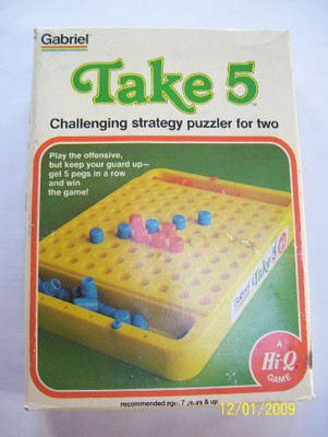 Gabriel Take 5 Hiq Challenging Strategy Puzzler For Two Board Game