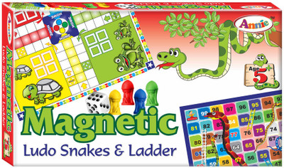 

Annie Magnetic Ludo Snakes and Ladders Board Game