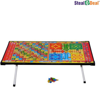 

Stealodeal Multipurpose Laminated Table - Ludo, Snakes & Ladders Board Game