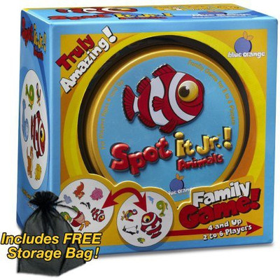 

Blue Orange Spot It Jr Animals With Free Storage Bag Board Game