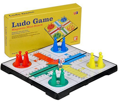 

Yellow Mountain Imports Folding Travel Magnetic Ludo Set 65'' Board Game