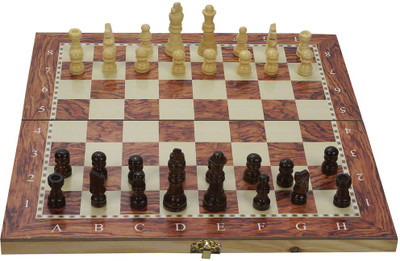 

Running 13 inch Folding Wooden 3 in 1 Checkeers And Backgammon Game Set Board Game