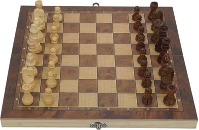 

Running wooden checkers/backgammon Board Game