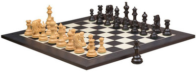 

Chessbazaar Admiral Series Set & Black Anigre Maple Matte Finish Board Game