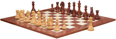 

Chessbazaar Columbian Staunton Series Set & Red Ash Burl Maple Hi Gloss Finish Board Game